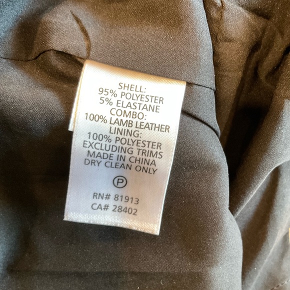 Tracy Reese- Paneled Leather Sheath Dress with adjustable side ties. Women’s 6. - Picture 9 of 9